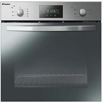 Candy Smart FCS 605 X/E, Horno Multifunción, 65L, Ventilador Enfriamiento, Cuba para Limpieza por Agua, 5 Funciones, Display táctil y Mandos, Doble Cristal Desmontable, Clase A, Puerta Efecto Espejo