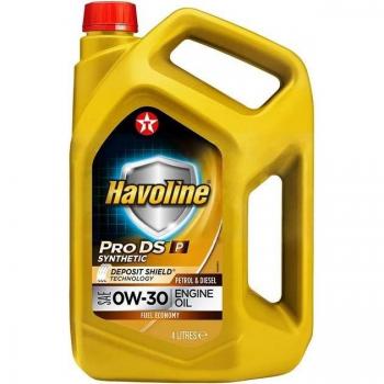 Aceite de motor TEXACO 0W-30, capacidad 4L para FIAT, PEUGEOT y HYUNDAI