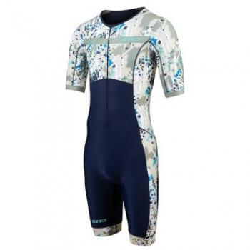 Zone3 Traje De Triatlón De Manga Corta Activate+ Sand Storm - Características: diseño de manga corta, material ligero y transpirable, ajuste aerodinámico, protección UV, bolsillos traseros para almacenamiento, costuras plan