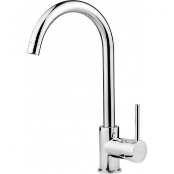 Mezclador de cocina con aireador ecológico 4.5 l/min Deante cromo Aster