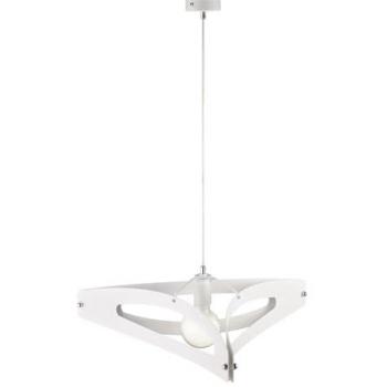 Suspensión Moderna Onyx de Hierro Blanco con Corte Láser y 1 Luz