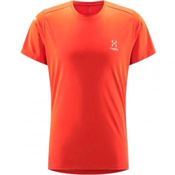 Camiseta Técnica Haglöfs L.I.M Tech Tee para Hombre - Transpirable y Ligera en Color Habanero