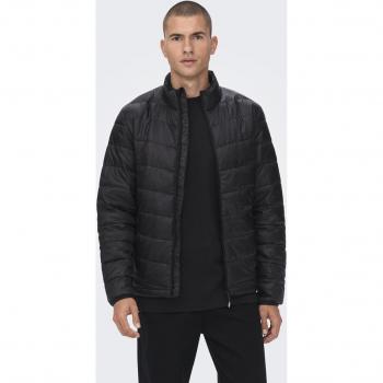 Plumífero de hombre Only & Sons con dos bolsillos en color negro (tamaño L)