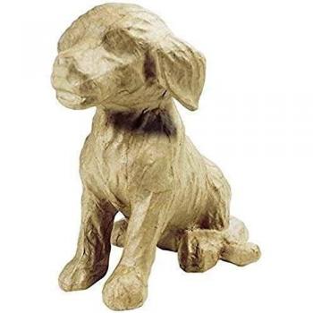 Décopatch SA111O - Un support en papier brun mâché 15x13x18 cm, Chien