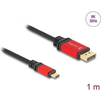 Cable Adaptador USB Type-C a DisplayPort 8K 30Hz con HDR 1m Rojo