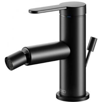 Mezclador Monomando para Bidé Keuco IXMO Flat con Juego de Desagüe, Proyección 110 mm, Color Negro Mate