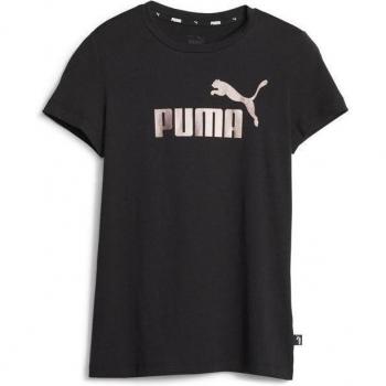 Camiseta Puma Essentials+ Logo Infantil Negro Modelo 846953-56