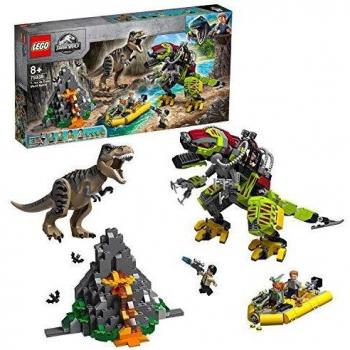 LEGO Jurassic World - T. Rex vs. Dinosaurio Robótico Juguete de construcción para Recrear Aventuras con los Dinosaurios de Jurassic World, Novedad 2019