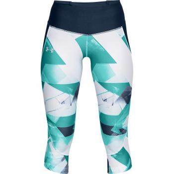 Under Armour Armour Fly Fast Printed Capri Leggings, Mujer, Azul