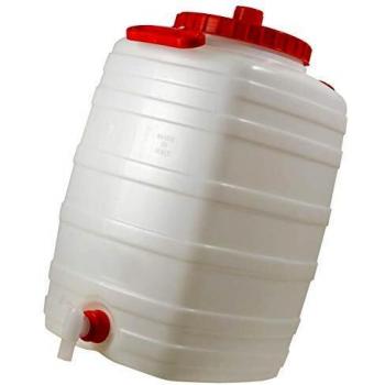 Bidón de plástico rectangular con grifo - 50 l