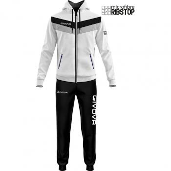 Chándal Givova Matador Microfibra Blanco/Negro 2XL