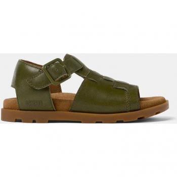 CAMPER Brutus Sandal - Girls' Sandals - Green, Size 34, Smooth Leather