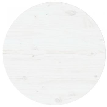 vidaXL Solid Wood Pine Table Top White Ø60x2.5 cm