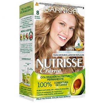 Garnier Nutrisse Permanent Hair Dye 8 Light Blonde Nourishing Color Cream