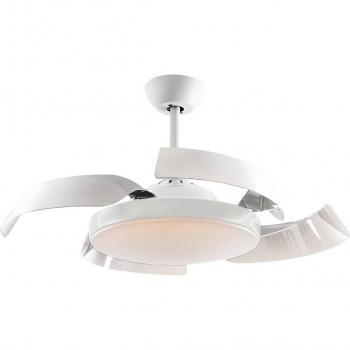 Ventilador de techo Enzo con LED dim CCT, blanco