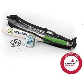 Aresson Mirage Rounders Bat & Ball Set Accesorios, Unisex, Negro, Adult
