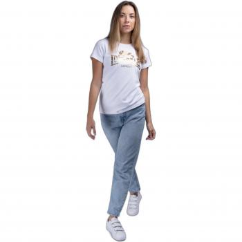 Camiseta de Manga Corta Lonsdale Bantry Blanca para Mujer