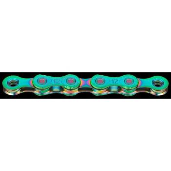 Cadena KMC 12V Aurora Road/MTB, 126 eslabones, color azul