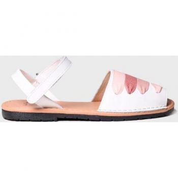 Menorquinas de niña Toni Pons COVA-CM de piel con cintas y cierre adherente