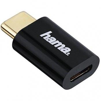Hama 00178399 Micro USB USB-C Negro Adaptador de Cable - Adaptador para Cable