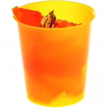 Archivo 2000 - 2001NATL - Papelera 16 litros de capacidad, color naranja traslúcido