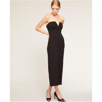 Vestido Largo Bustier con Escote de Corazón - Motivi