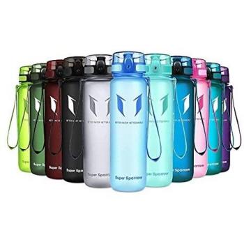 Super Sparrow Botella de Agua Deportiva -1000ml - Sin BPA - Flujo de Agua rápida