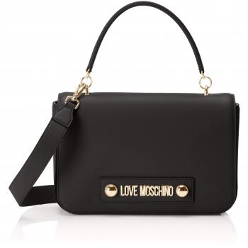 Love Moschino - Borsa Soft Grain Pu, Bolso de mano Mujer, Negro