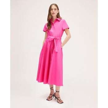 Vestido Camisero de Algodón con Cinturón Motivi