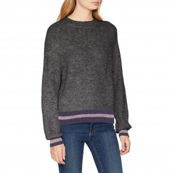 PIECES Pcfaydel LS Wool Knit DC, suéter para Mujer, Gris