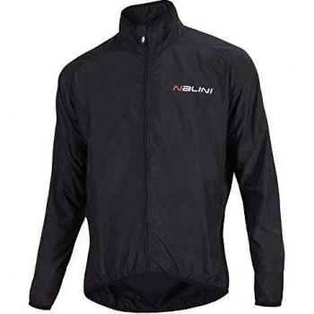 Chaqueta de Ciclismo Cortavientos Nalini Aria Negra de Manga Larga