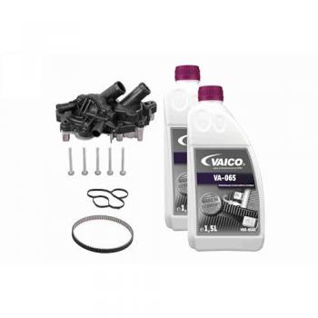 Bomba de Agua + Kit de Correa de Distribución VEMO V15-99-2113-XXL con Juntas y Líquido Refrigerante, 81 Dientes