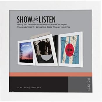 White Vinyl Record LP Flip Frame