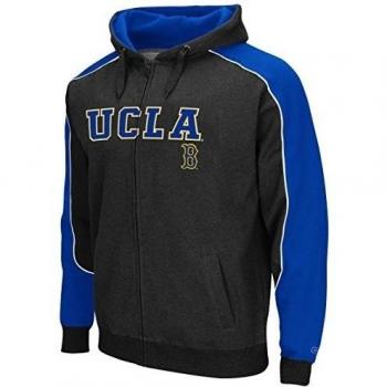 UCLA Bruins NCAA Thriller Full Zip Hooded SweatShirt Camisa - Heather Black