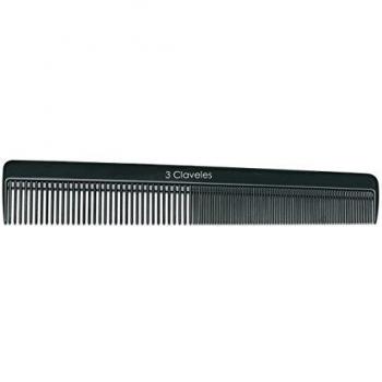 3 Claveles 620 Peine Acetato, Corte de 8 cm, Negro