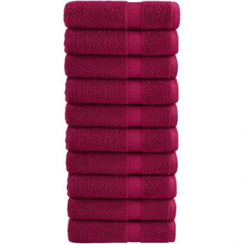 Toallas de mano vidaXL 10 uds 100% algodón 50x100 cm 600 gsm color Burdeos, Crema, Dorado y más