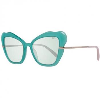Emilio Pucci Women's Turquoise Butterfly Sunglasses EP0135 with Grey Lenses, One Size