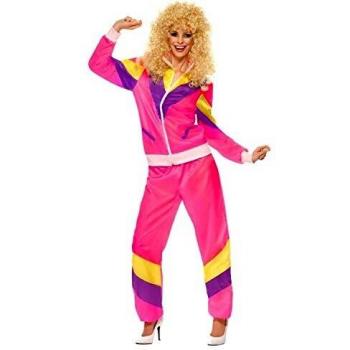 80s Women's Pink Tracksuit Costume