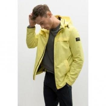 Chubasquero Benia amarillo con capucha Ecoalf
