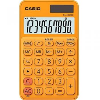 CASIO SL-310UC-RG - Calculadora, 0.8 x 7 x 11.8 cm, color naranja