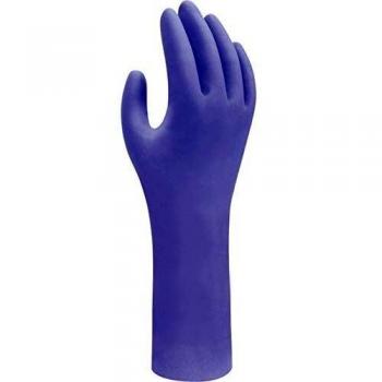 SHOWA 7545, Revestimiento de Nitrilo, Desechables, Azul Cobalt, 8/M