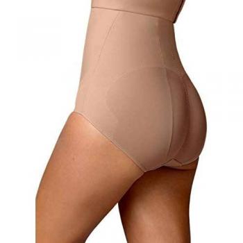 Leonisa 022239 - Braga faja de realce que reduce y afina la cintura, beige, XXL