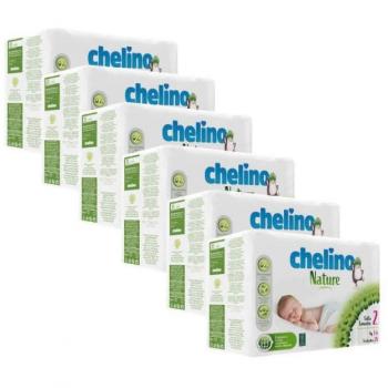 Pañales Chelino Nature Talla 2 (3-6 kg) Pack Ahorro 112 Uds (4 paquetes de 28 uds) Hipoalergénicos