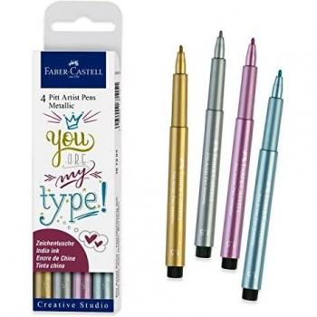 Set de Rotuladores Faber-Castell Pitt Artist Caligrafía Pastel (5 Unidades)
