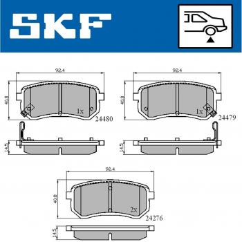 Juego de pastillas de freno SKF VKBP 90276 A