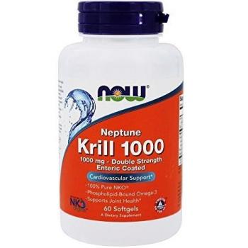 Now Foods Neptune Krill, 1000mg Double Strength, 60 Softgels