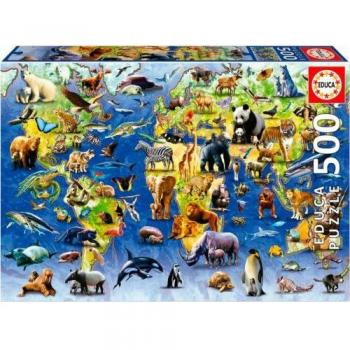 Educa Borras Puzzle Mapamundi 500 piezas