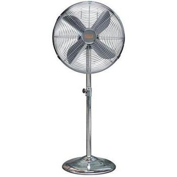 Ventilador de pie cromado Vinco 70701 Ø 40 cm, potencia 50 W, altura ajustable hasta 130 cm