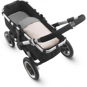Saco Capazo + Colchoneta Norababybags Black Vichy Crudo 35X80X6 Cm