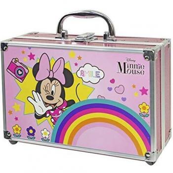 Minnie Mouse Makeup Train Case - Neceser Minnie, Set de Maquillaje para Niñas - Maquillaje Minnie - Selección de Productos Seguros en un Maletín de Maquillaje Especial
